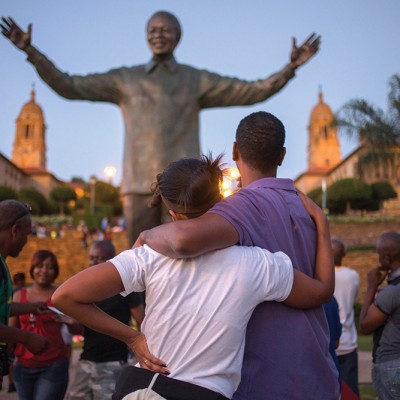 Bronze Statue Of Late Former South African President Nelson Mandela